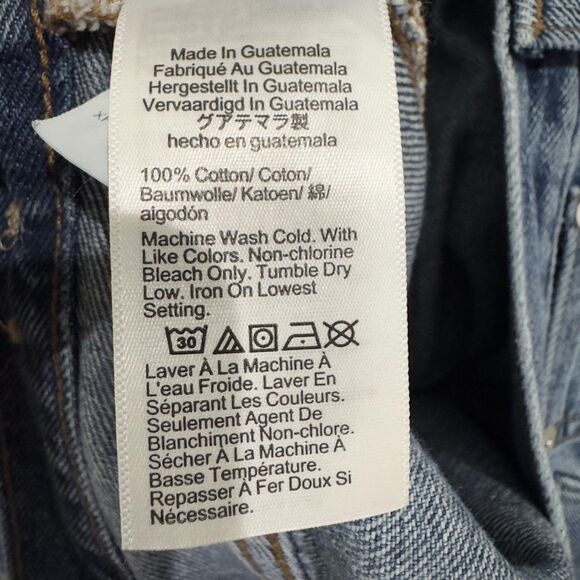 Madewell Jeans Women's 26 Blue Baggy Straight High Rise Raw Hem Denim - Picture 10 of 10